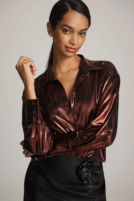 By Anthropologie Shine Buttondown Shirt