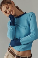 Maeve Long-Sleeve Seamed Tee