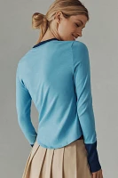 Maeve Long-Sleeve Seamed Tee