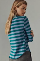 Maeve Long-Sleeve Seamed Tee