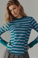 Maeve Long-Sleeve Seamed Tee