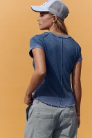 Pilcro Rolled-Sleeve Raglan Tee