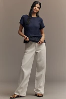 Pilcro Short-Sleeve Sweater Twofer Top