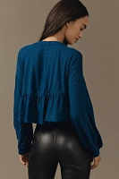 Pilcro Textured Babydoll Top