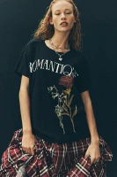 By Anthropologie Romantique Boyfriend Graphic Tee