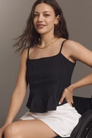 Pilcro Pintuck Square-Neck Tank Top