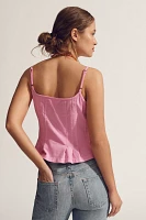Pilcro Pintuck Square-Neck Tank Top