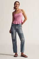 Pilcro Pintuck Square-Neck Tank Top