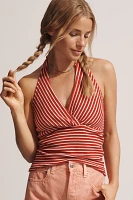 Pilcro High Tide Halter V-Neck Top