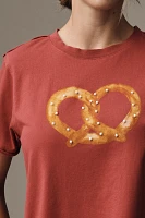 Maeve Pearl-Embellished Pretzel Graphic Tee