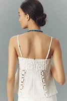 BLITHE Linen Blend Crochet Tank