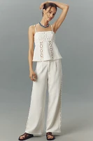 BLITHE Linen Blend Crochet Tank