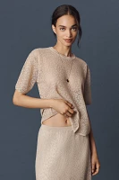 Theory Floral Lace Pullover Top