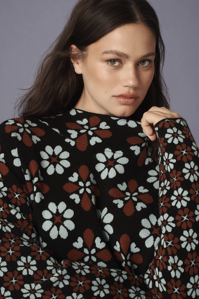 The Carys Mock-Neck Sweater by Maeve