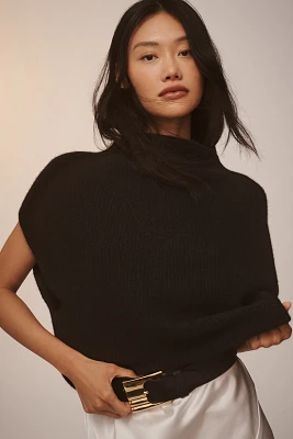 The Enza Oversized Ribbed Cashmere Sweater Vest