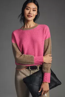 Maeve Colorblocked Cashmere Sweater