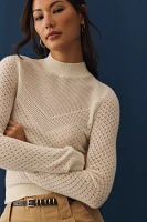 By Anthropologie Cashmere Pointelle Sweater