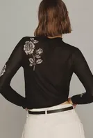 Maeve Sheer Floral Sweater