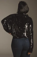 The Alani Cashmere Mock-Neck Sweater by Pilcro: Sequin Edition