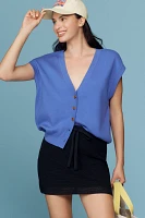 Maeve Slouchy Cardigan Sweater Vest