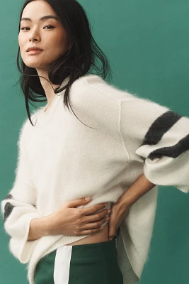 Pilcro Brushed Cashmere Boxy Cropped Sweater