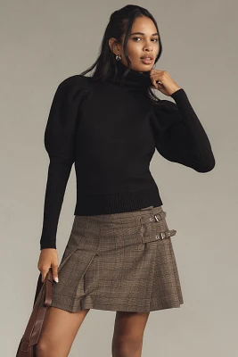 The Aurora Puff-Sleeve Turtleneck Sweater by Maeve