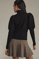 The Aurora Puff-Sleeve Turtleneck Sweater by Maeve