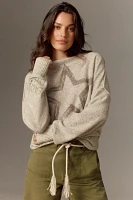 Pilcro Cashmere Speckled Star Motif Sweater