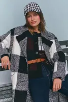 Pilcro Patterned Mackinaw Sweater Coat