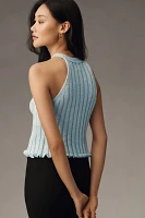 Pilcro Halter Ribbed Sweater Tank