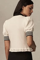 Maeve Short-Sleeve Bow Sweater