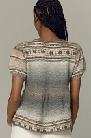 Pilcro Short-Sleeve V-Neck Sweater