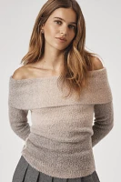 By Anthropologie Fitted Off-The-Shoulder Sweater