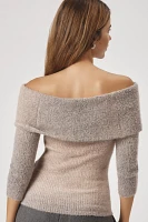 By Anthropologie Fitted Off-The-Shoulder Sweater