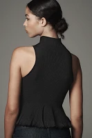 By Anthropologie Turtleneck Peplum Sweater Tank