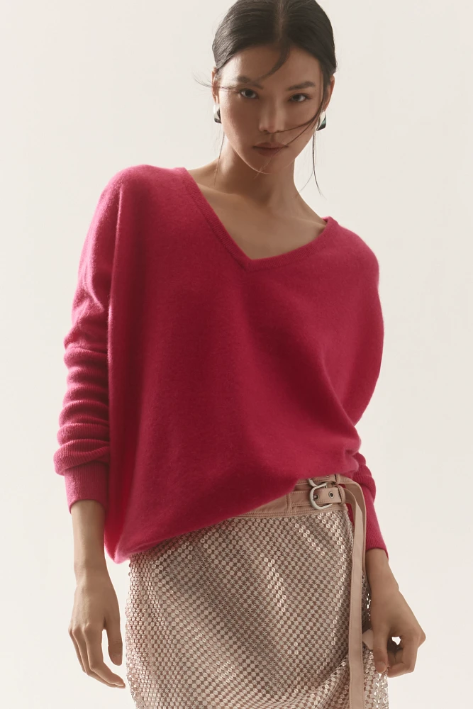 The Charley Cashmere Relaxed V-Neck Sweater