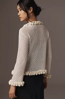 Tach Clothing Pom Cardigan Sweater