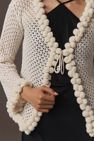 Tach Clothing Pom Cardigan Sweater