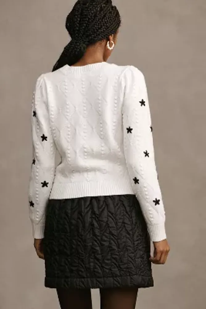 English Factory Embroidered Pullover Sweater