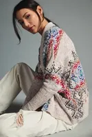 Pilcro Jacquard Cocoon Cardigan Sweater