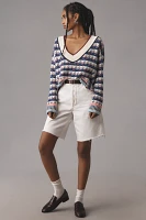 Maeve V-Neck Cropped Sweater