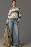 By Anthropologie Turtleneck Striped Sweater