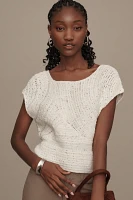 By Anthropologie Crochet Muscle Sweater