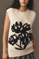 Maeve Graphic Flower Sweater Vest