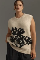 Maeve Graphic Flower Sweater Vest