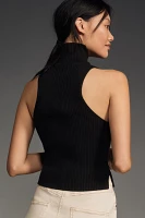 Pilcro High-Neck Ribbed Sweater Tank