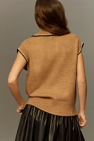 Maeve Collar Stitched Sweater Vest