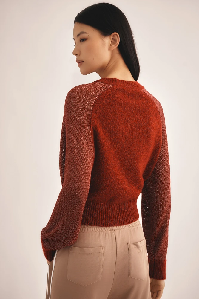 Happy Sheep Crew-Neck Cashmere Shine Pullover Sweater