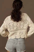 Flat White Marion Pointelle Sweater