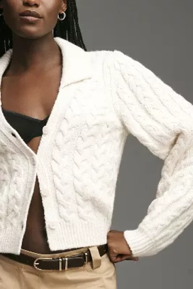 Maeve Hourglass Cable Cardigan Sweater
